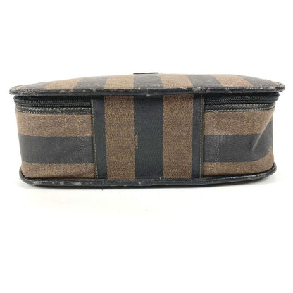 Fendi Handbag Pecan Logo Leather Khaki — view 5