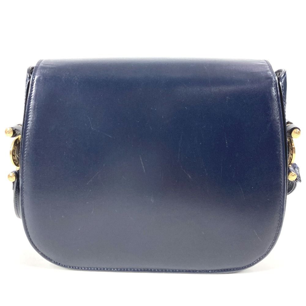 Versace Shoulder Bag Medusa Logo Leather Navy — view 2