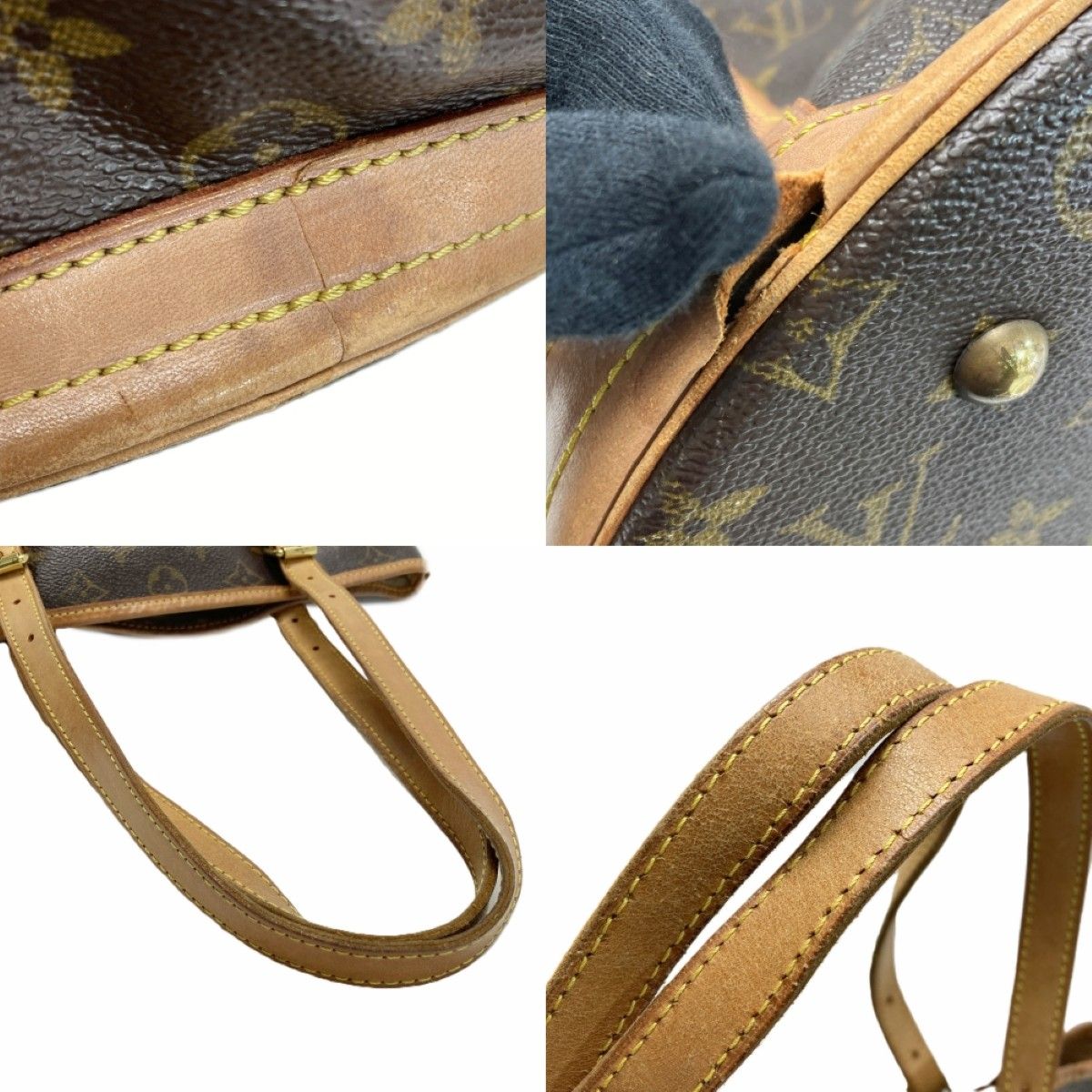 Louis Vuitton Monogram Bucket GM Tote Shoulder Bag — view 8
