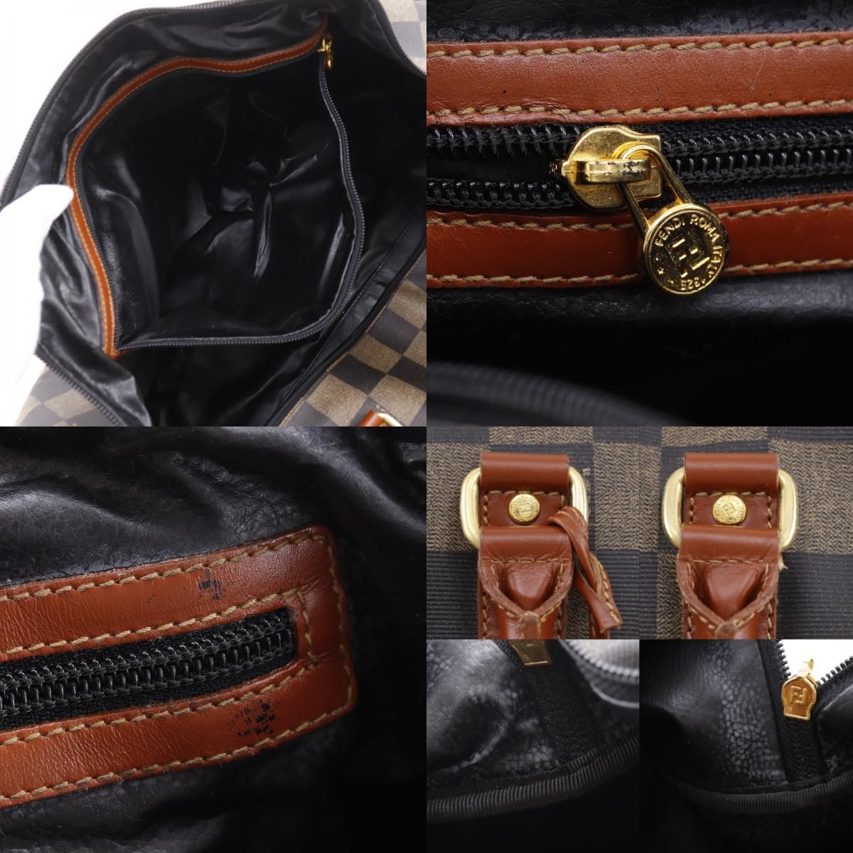 Fendi Pecan Brown Boston Bag — view 7