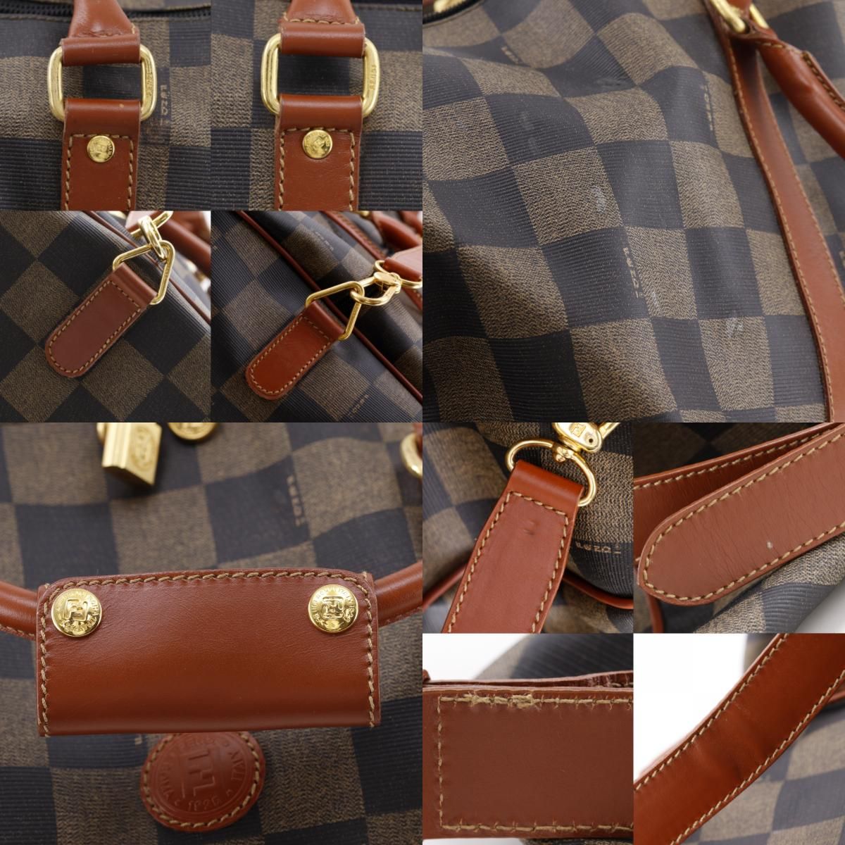 Fendi Pecan Brown Boston Bag — view 8