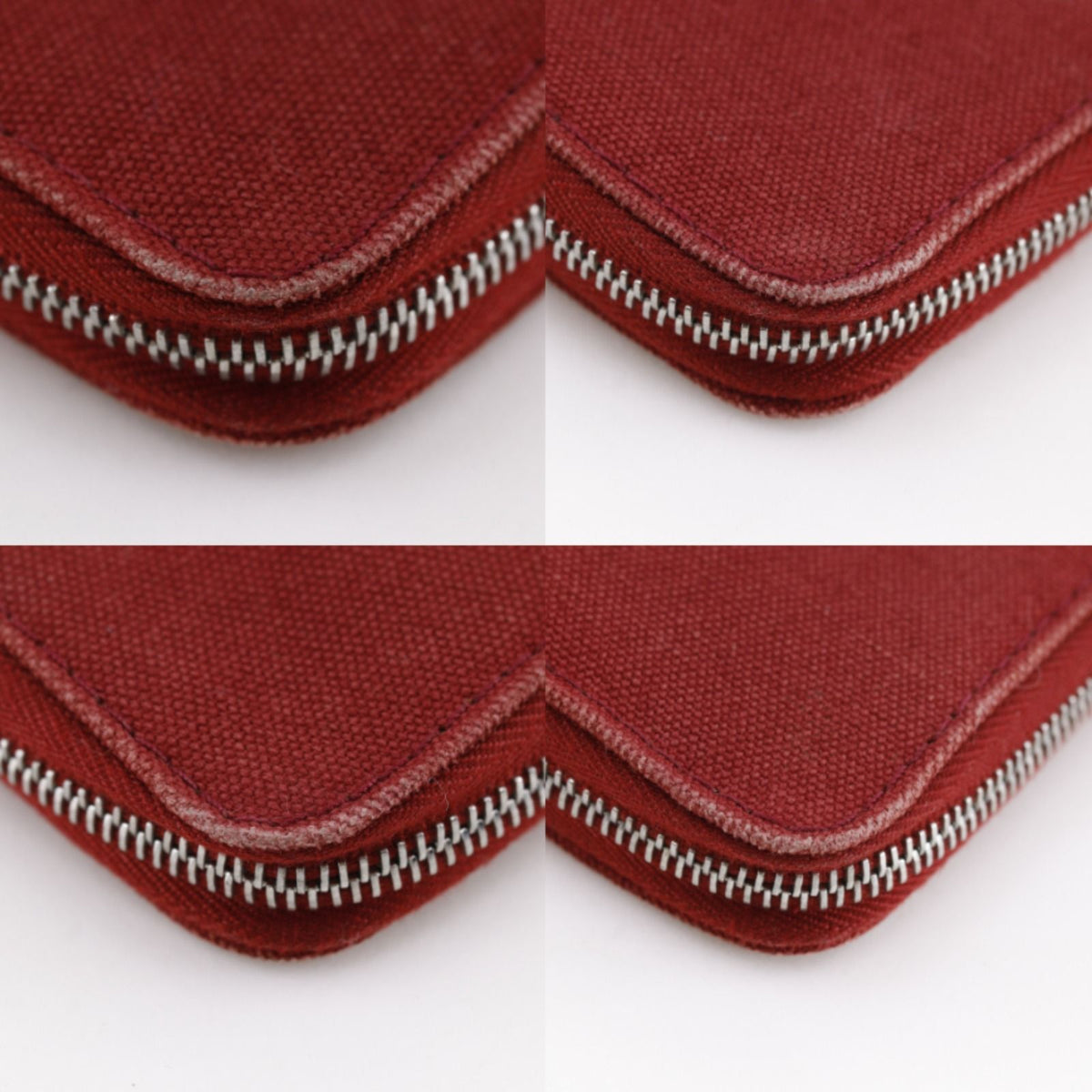 Hermes Fourre Tout Multi Purse GM Canvas Red Wallet — view 4