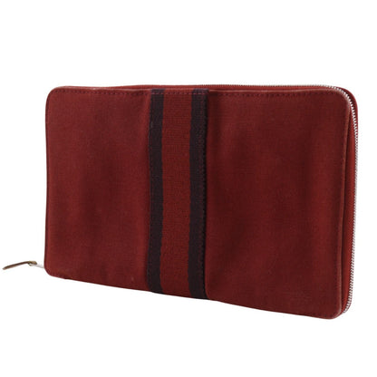 Hermes Fourre Tout Multi Purse GM Canvas Red Wallet — view 2