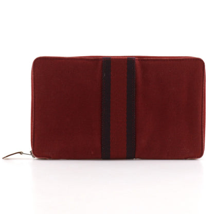 Hermes Fourre Tout Multi Purse GM Canvas Red Wallet