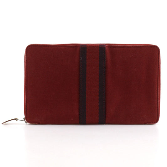 Hermes Fourre Tout Multi Purse GM Canvas Red Wallet