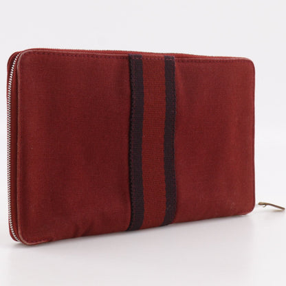 Hermes Fourre Tout Multi Purse GM Canvas Red Wallet — view 3