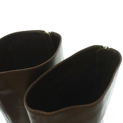 Bottega Veneta Intrecciato Long Boots Pointed Toe Low Heels Leather One Color — view 5