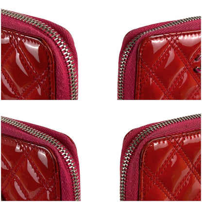 Chanel CC Logo Quilted Fragment Case Round Zip Coin Card Mini Wallet Pink — view 6