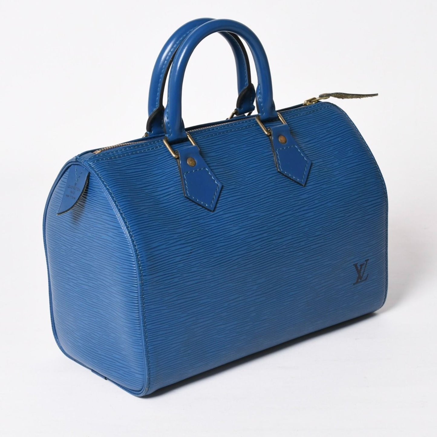 Louis Vuitton Speedy 25 Handbag Epi Leather Blue Gold — view 3