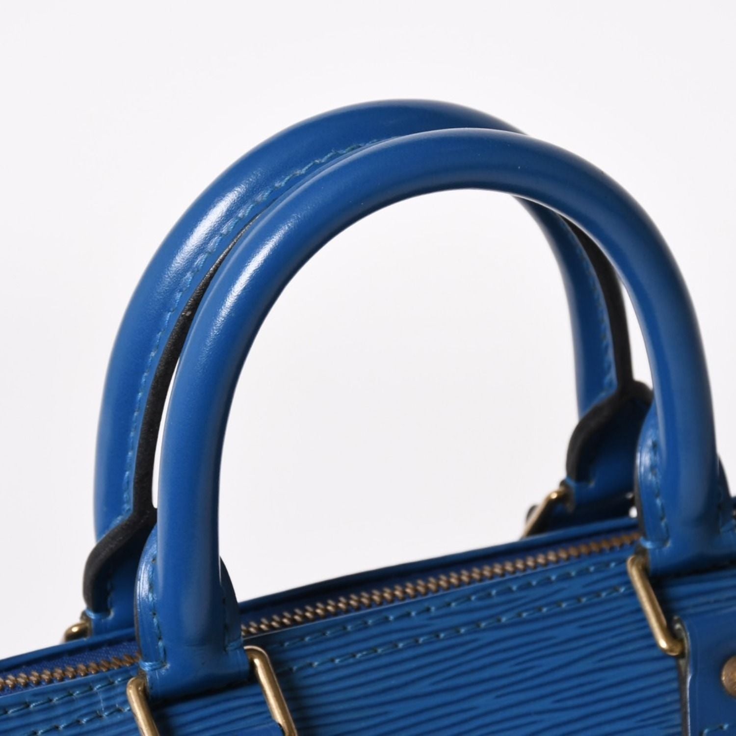 Louis Vuitton Speedy 25 Handbag Epi Leather Blue Gold — view 6