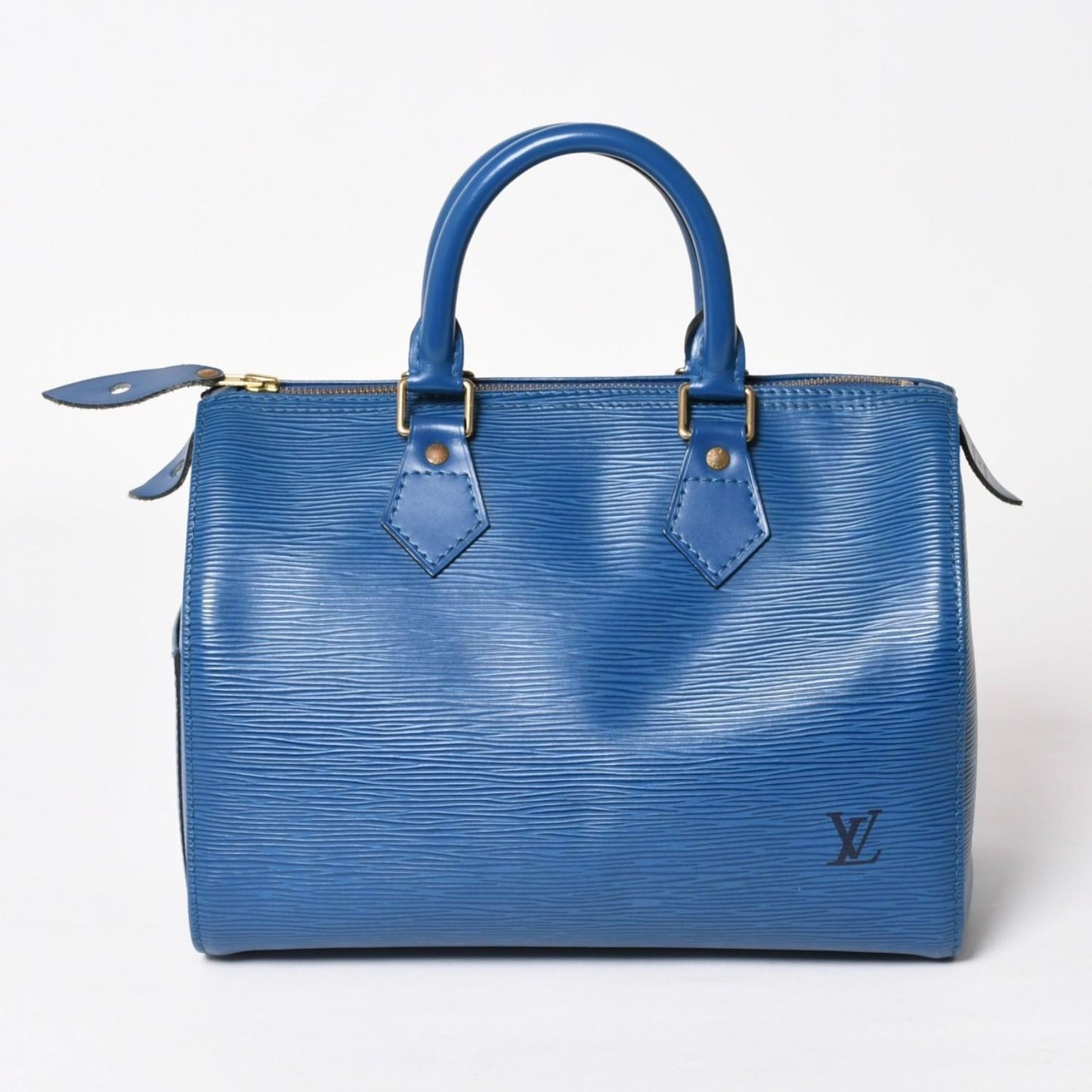 Louis Vuitton Speedy 25 Handbag Epi Leather Blue Gold — view 2