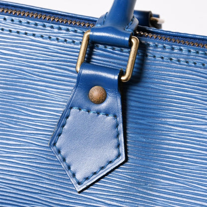 Louis Vuitton Speedy 25 Handbag Epi Leather Blue Gold — view 5