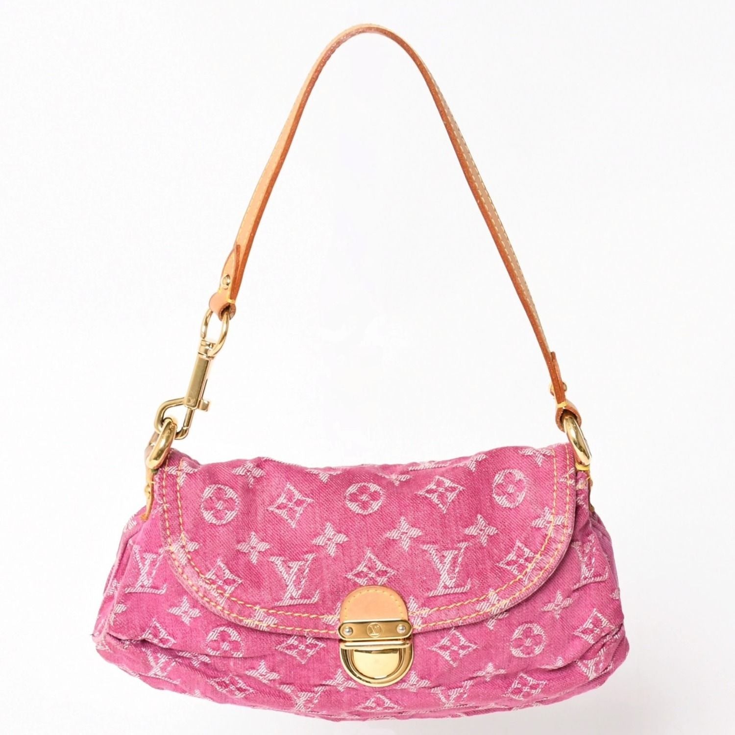 Louis Vuitton Mini Pleaty Bag Monogram Denim Pink