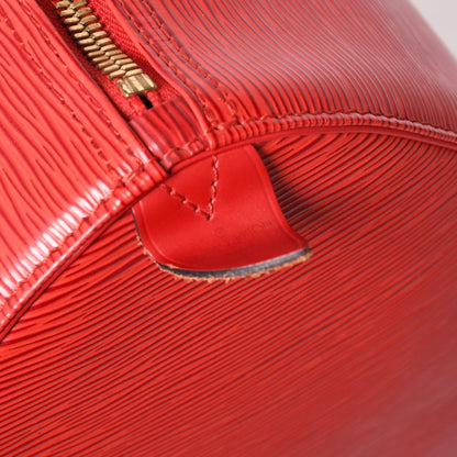 Louis Vuitton Keepall 50 Boston Bag Castilian Red Epi Leather Gold — view 6