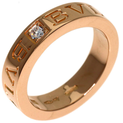 Bvlgari Double Logo Diamond Ring 18K Pink Gold — view 2