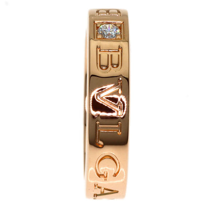 Bvlgari Double Logo Diamond Ring 18K Pink Gold — view 3
