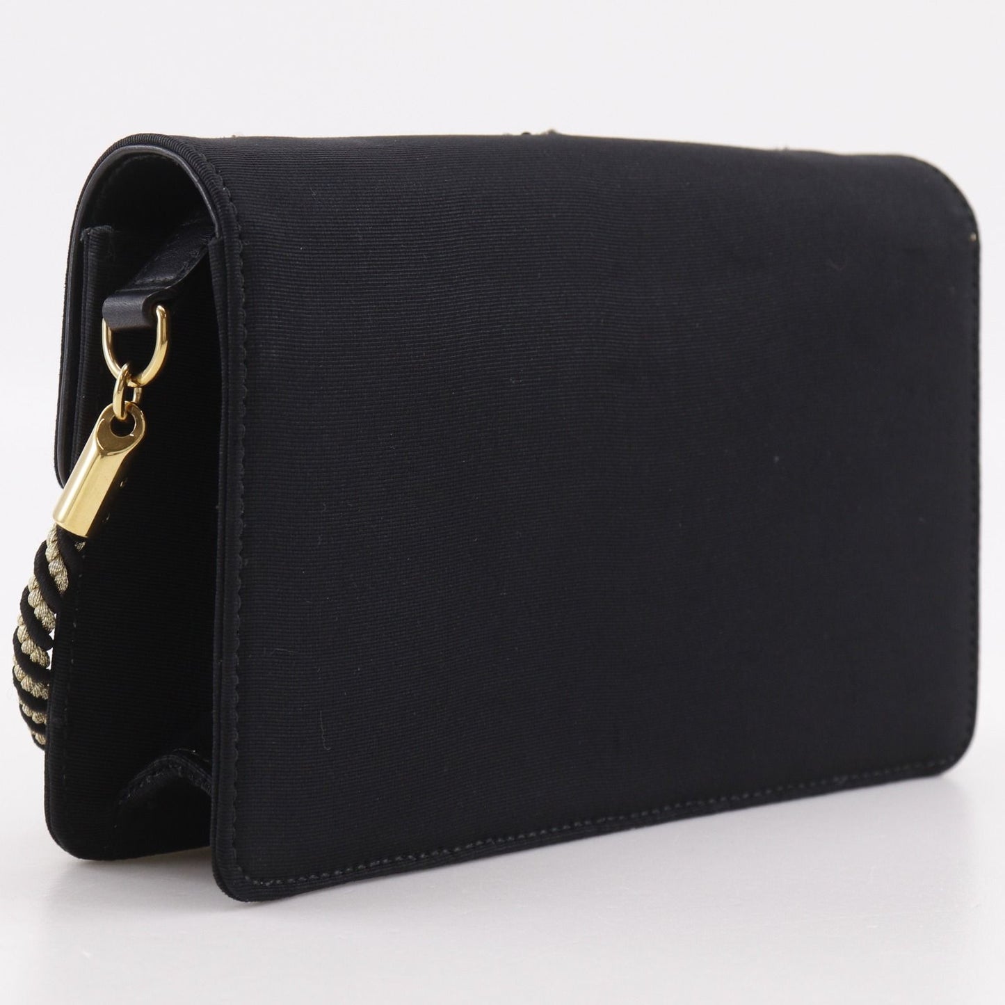 Gucci Broadway Square 2-Way Clutch Cotton Rhinestone Black — view 3