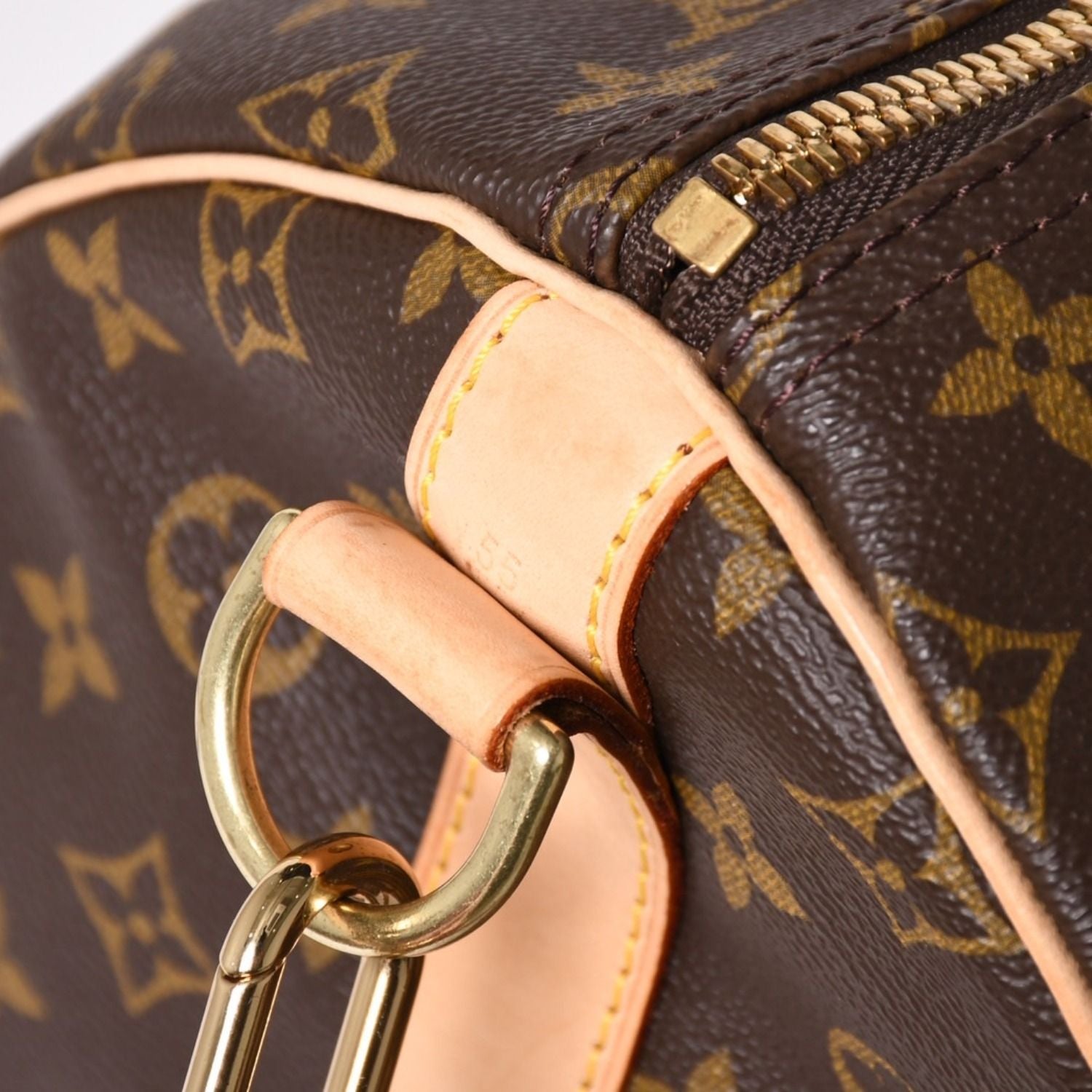 Louis Vuitton Monogram Keepall Bandouliere 55 2-Way Boston Bag Brown Canvas — view 7