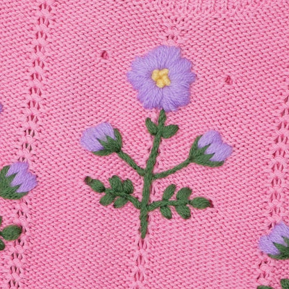Gucci Knit XS Flower Puff Sleeve Short Sweater — view 5