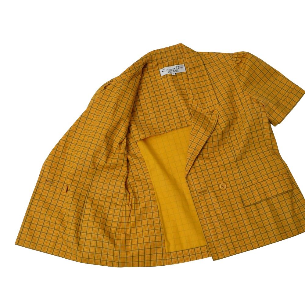 Dior Vintage Jacket 9 Check Double Short Sleeve — view 5