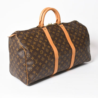 Louis Vuitton Keepall 50 Boston Bag Leather Monogram Gold — view 3