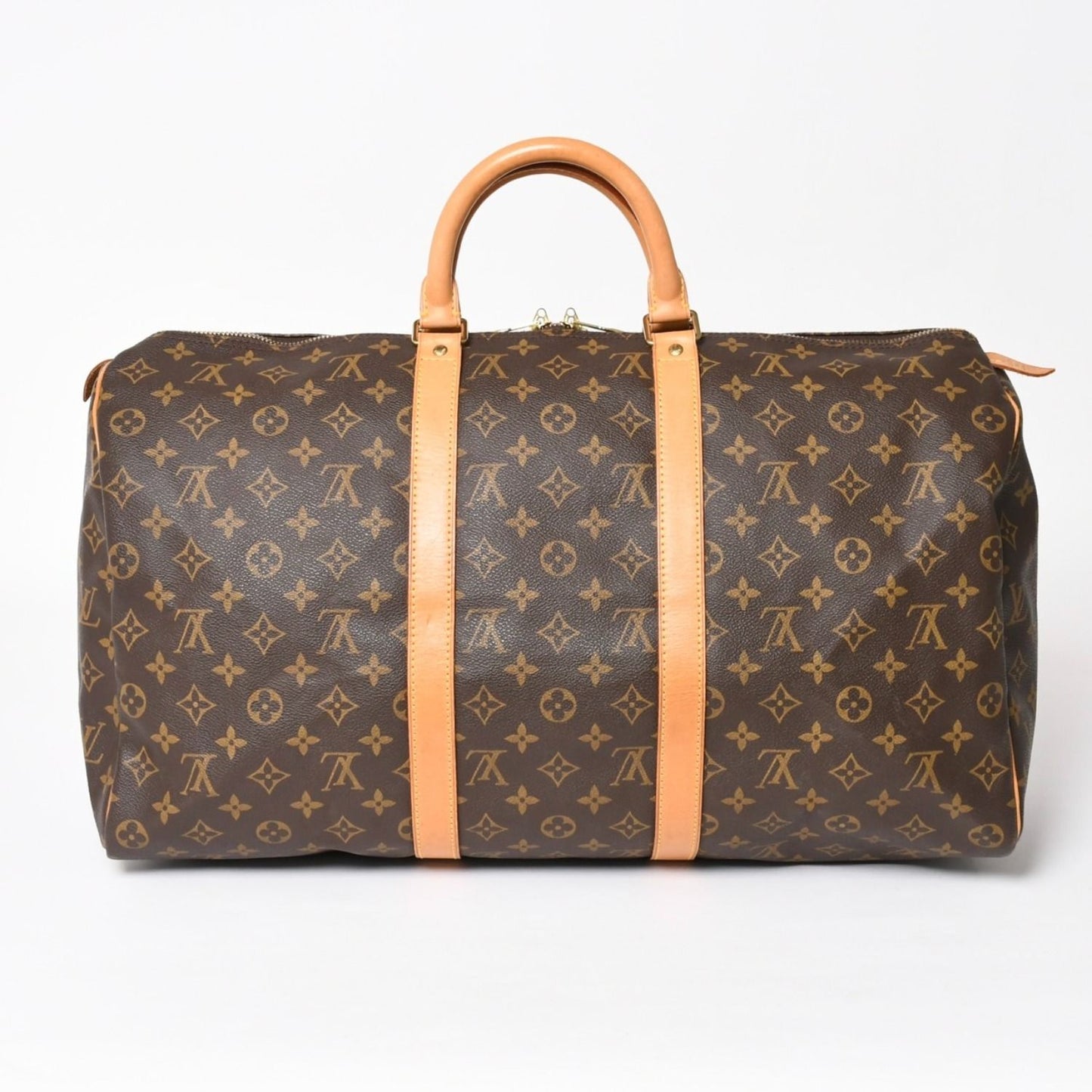 Louis Vuitton Keepall 50 Boston Bag Leather Monogram Gold — view 2