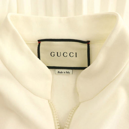 Gucci Tennis Logo Pleated Dress Front Zip Knee Length Long Sleeve — view 5