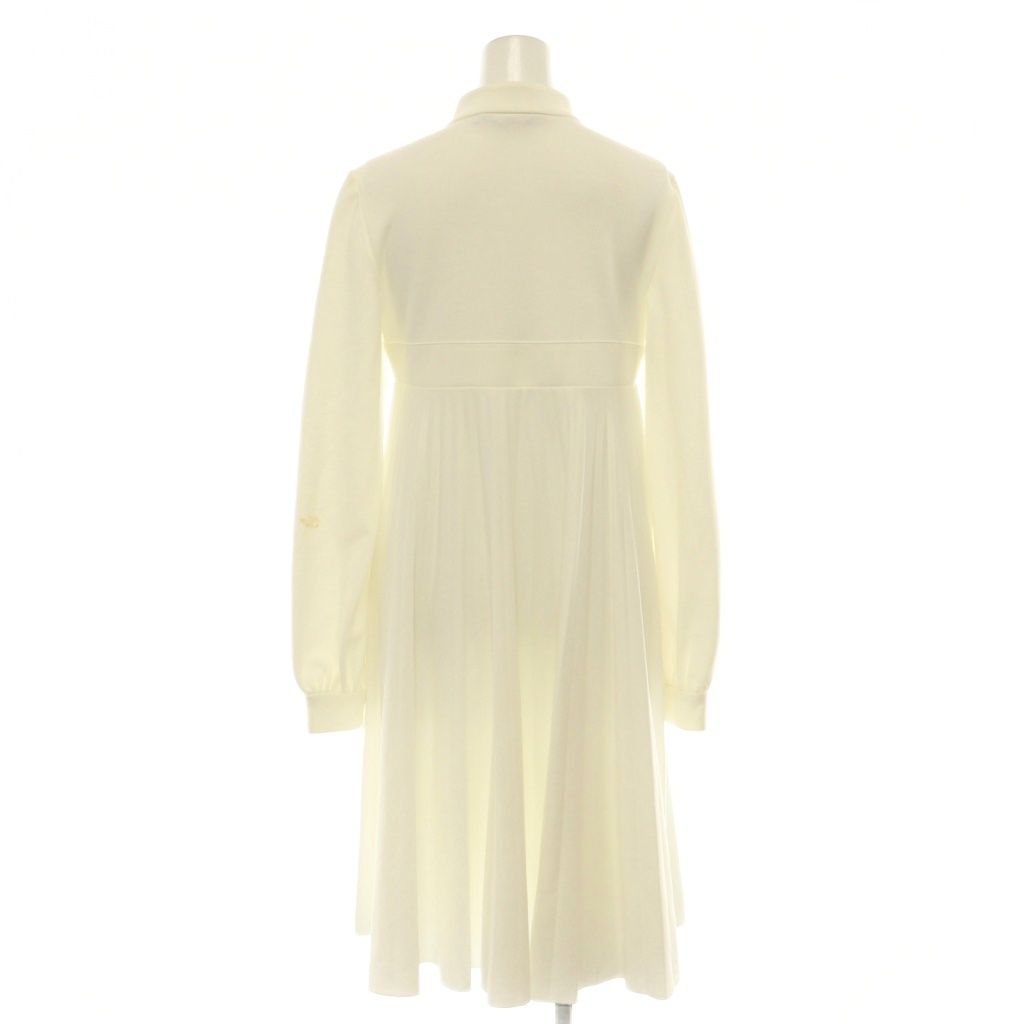 Gucci Tennis Logo Pleated Dress Front Zip Knee Length Long Sleeve — view 2