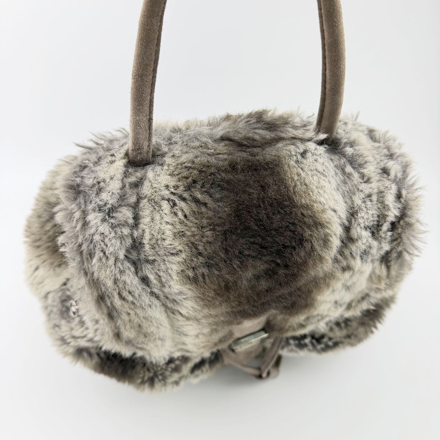 Fendi Zucca Pattern Lining Backpack Suede Gray Brown Vintage — view 6
