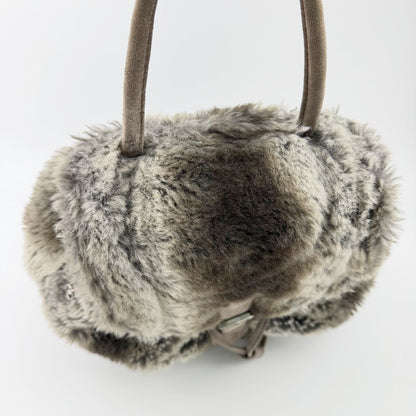 Fendi Zucca Pattern Lining Backpack Suede Gray Brown Vintage — view 6