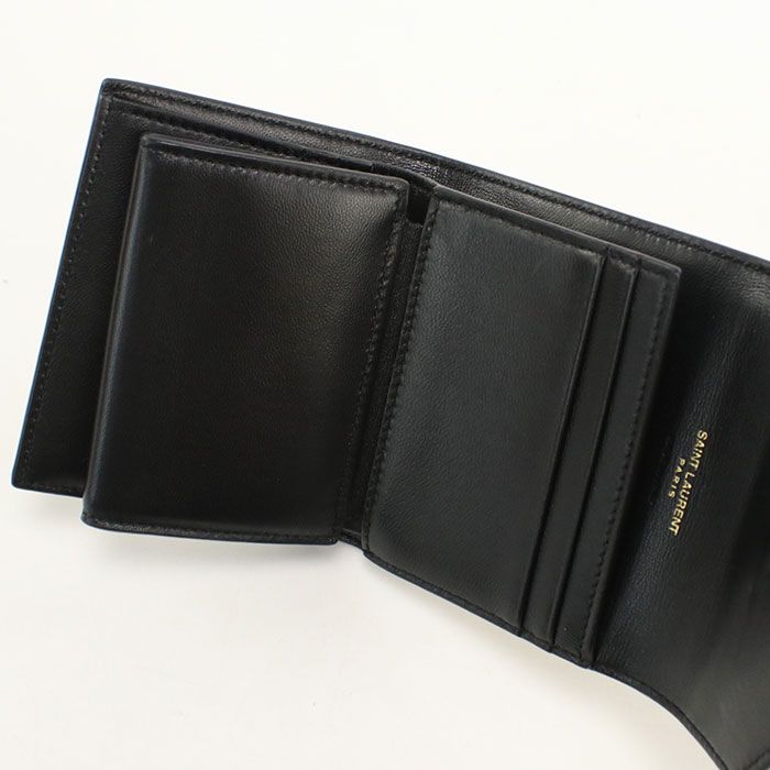 Saint Laurent Multi Fold Wallet Trifold Lambskin — view 4