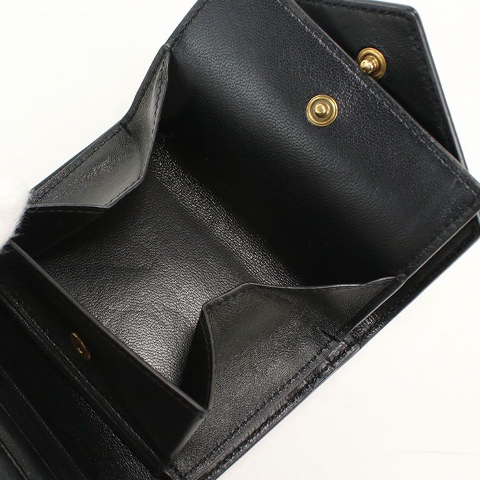 Saint Laurent Multi Fold Wallet Trifold Lambskin — view 6