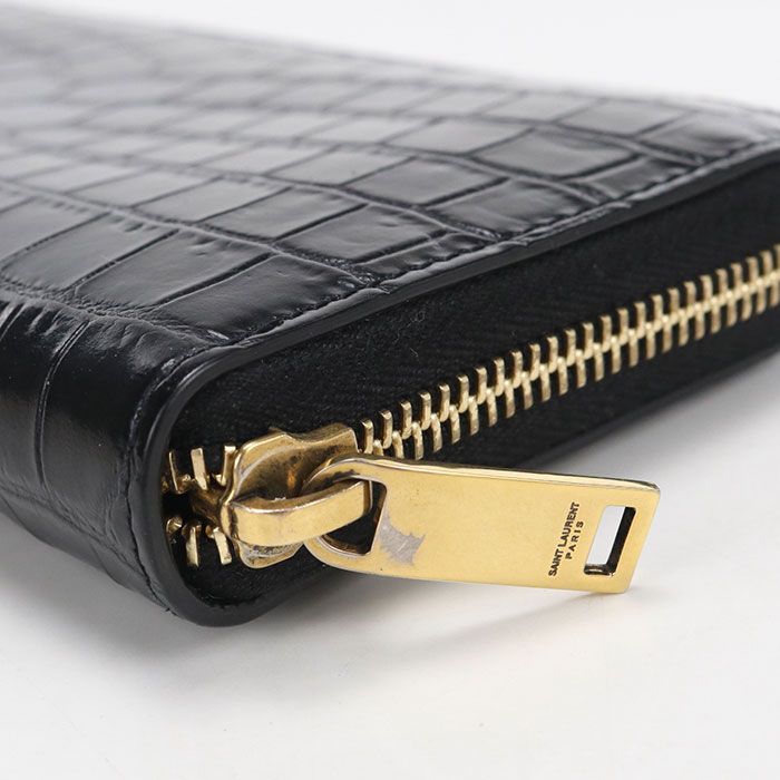 Saint Laurent Zip Around Wallet Cassandra Round Zip Calfskin — view 7