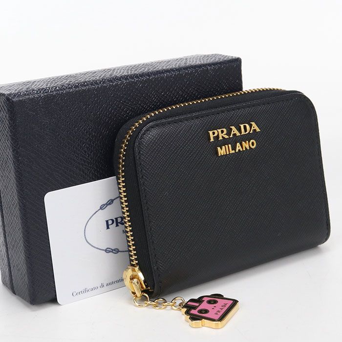 Prada Coin Case Saffiano Robot 1 268 Purse Calfskin