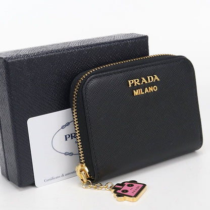 Prada Coin Case Saffiano Robot 1 268 Purse Calfskin
