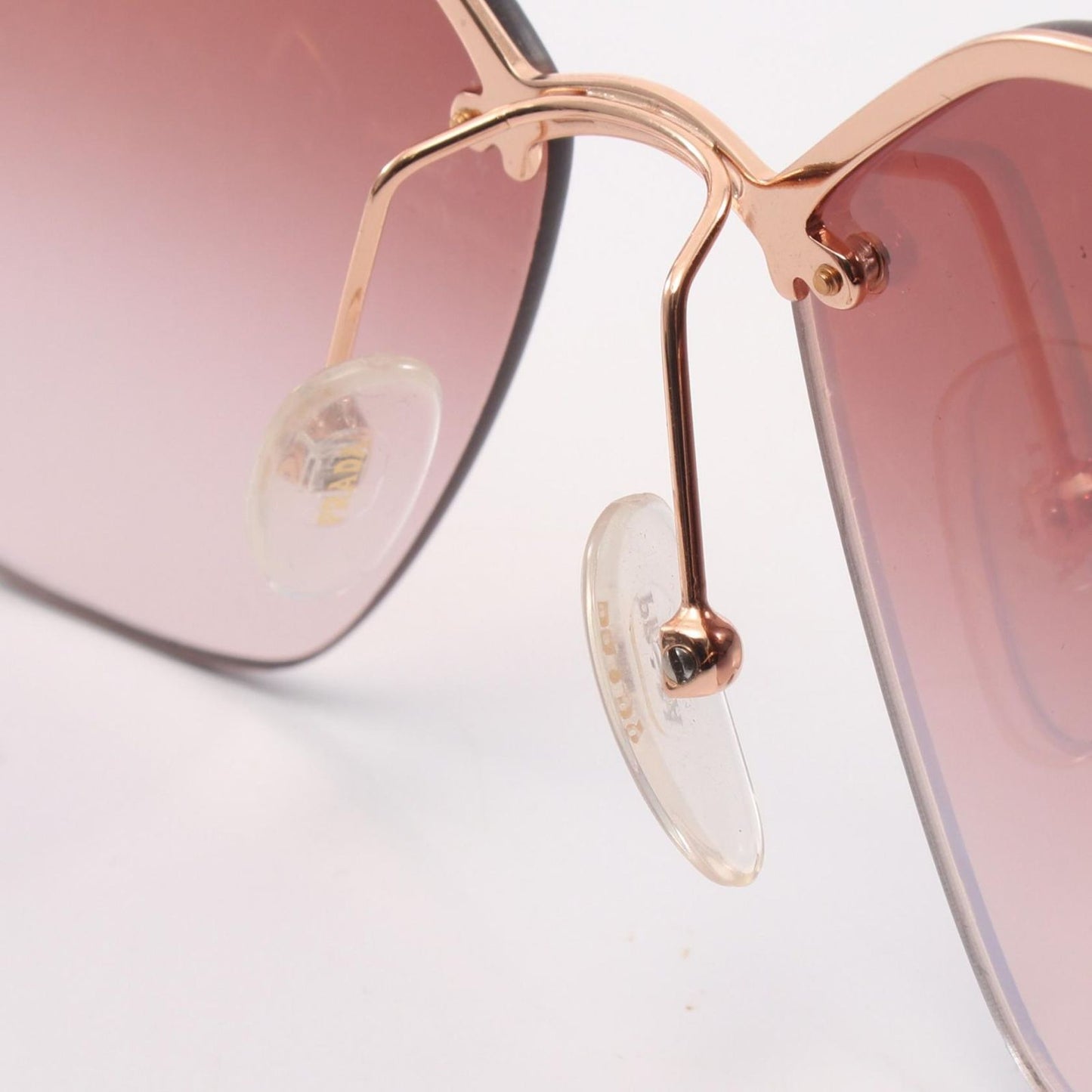 Prada Sunglasses Gradient Lens Half Rim Eyewear — view 6