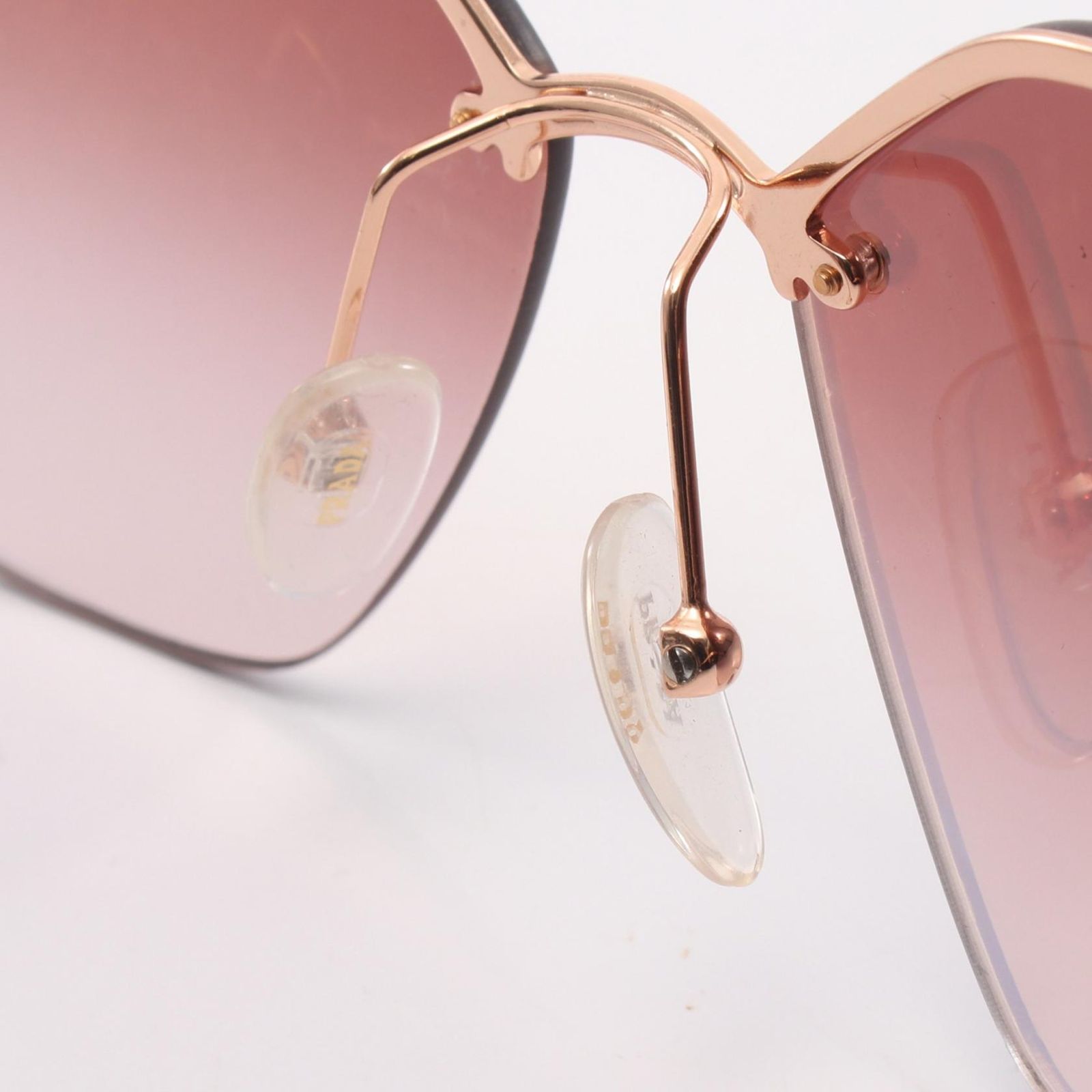 Prada Sunglasses Gradient Lens Half Rim Eyewear — view 6