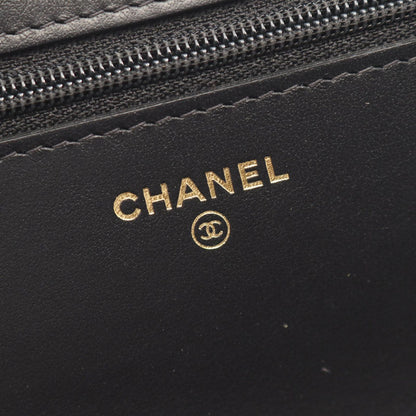 Chanel Shoulder Bag 2.55 Quilted Mini Black Calfskin Chain Wallet — view 4