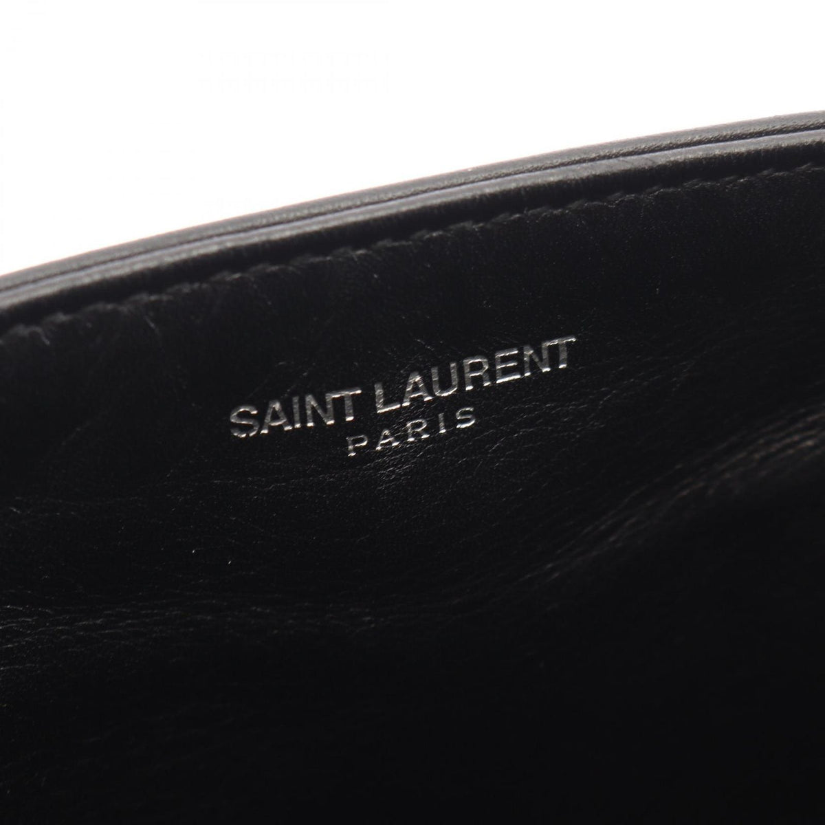 Saint Laurent Paris Tote Bag Logo Black Leather — view 4