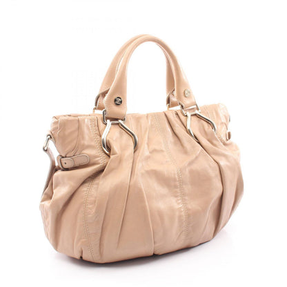Celine Handbag Pillow Small 2-Way Beige Leather Shoulder Bag — view 2