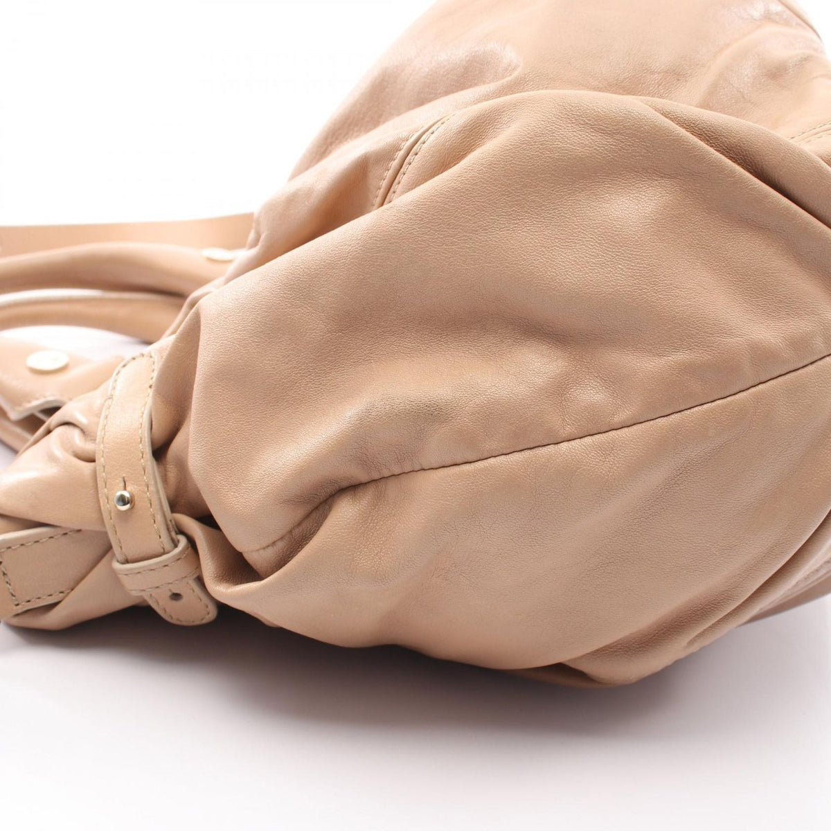 Celine Handbag Pillow Small 2-Way Beige Leather Shoulder Bag — view 6