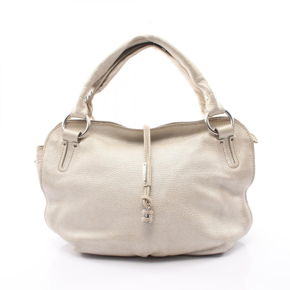 Celine Handbag Bittersweet Metallic Silver Leather Hand Bag