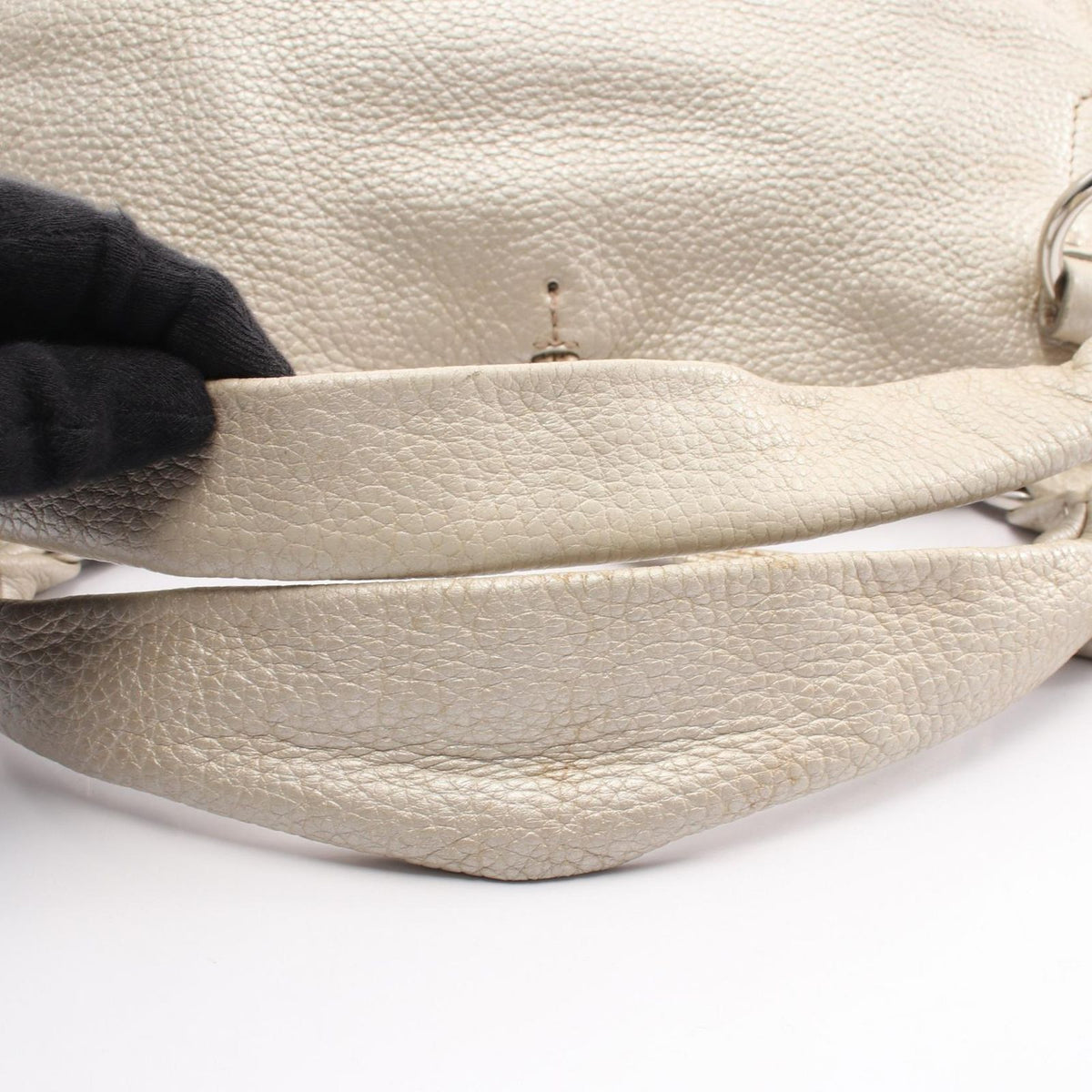 Celine Handbag Bittersweet Metallic Silver Leather Hand Bag — view 8