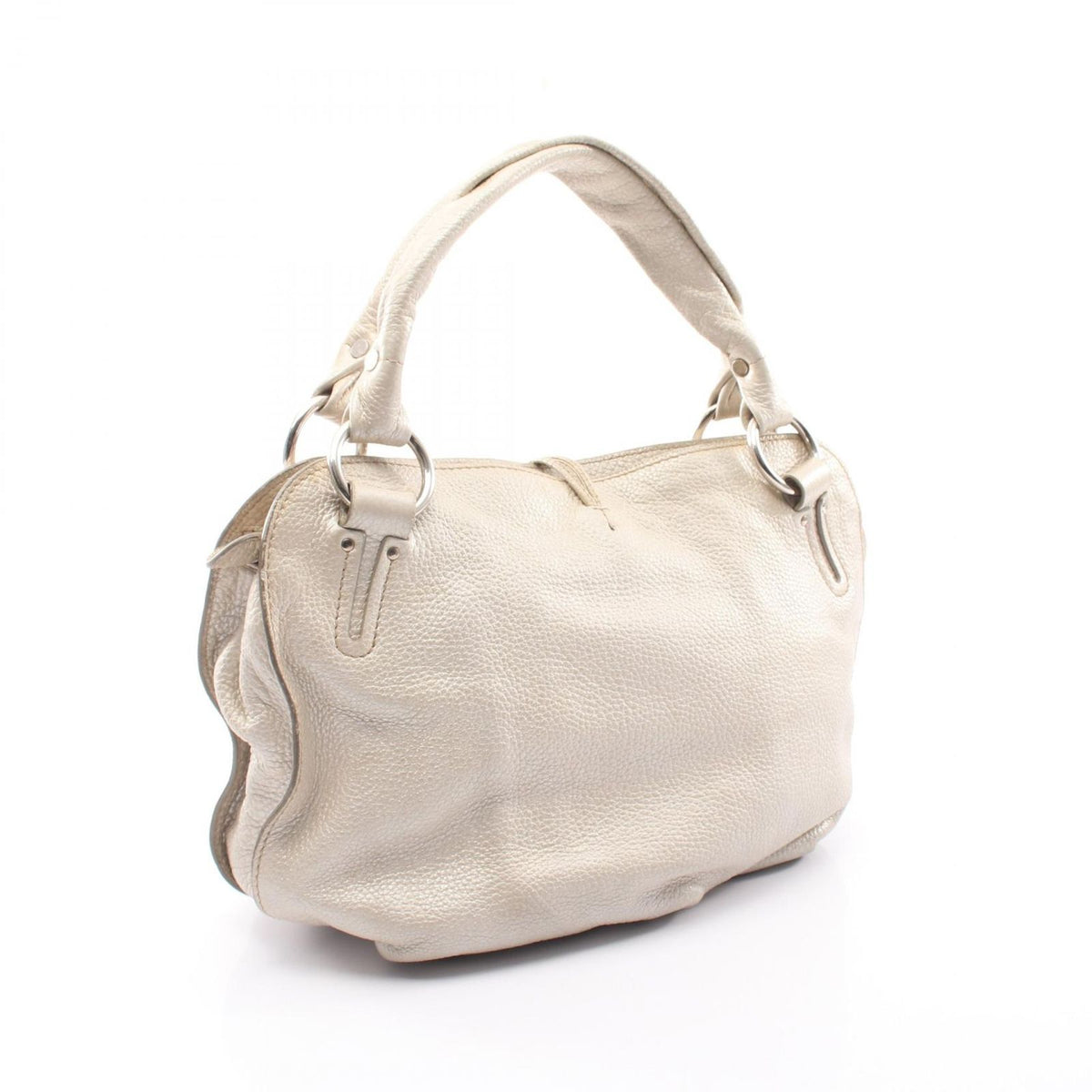 Celine Handbag Bittersweet Metallic Silver Leather Hand Bag — view 2