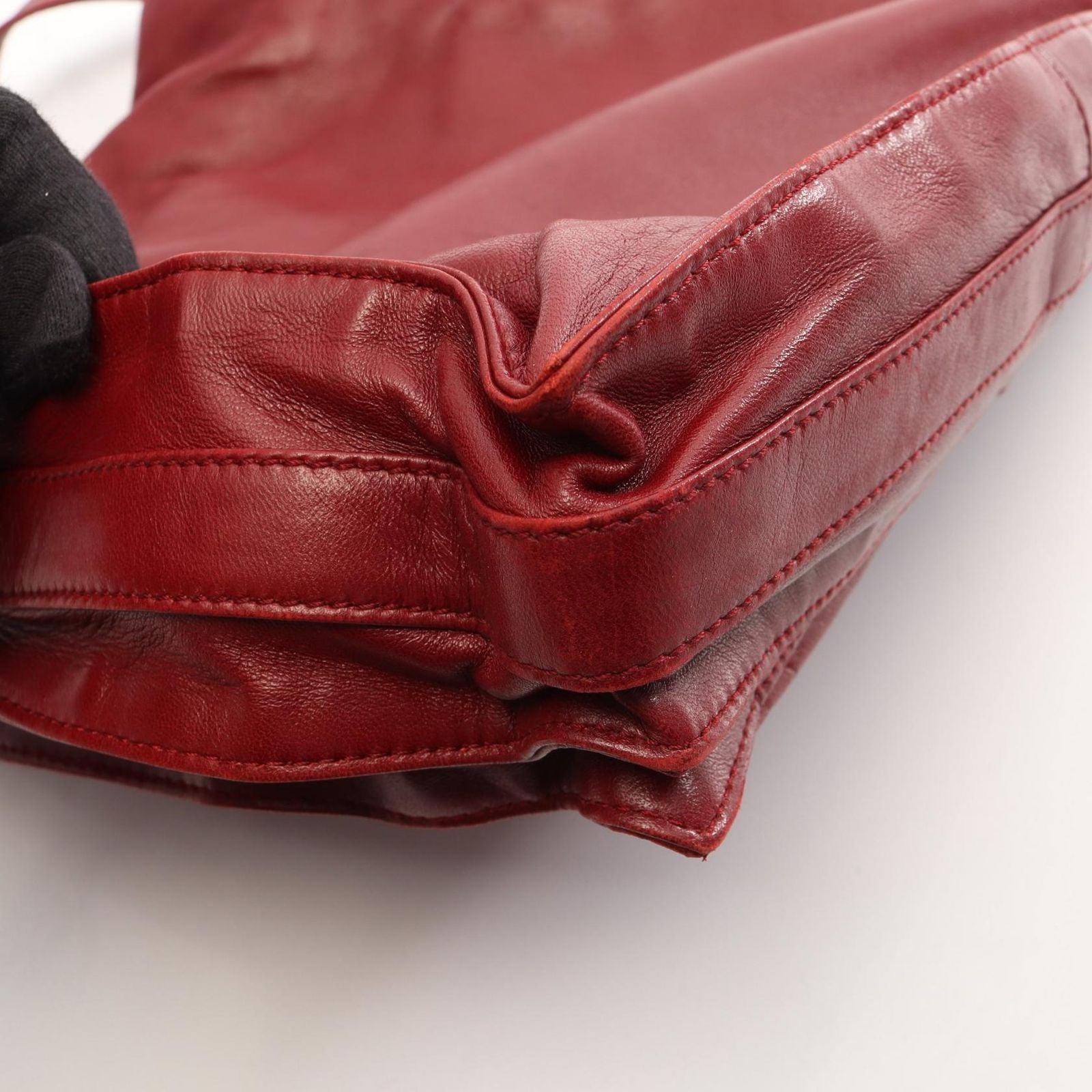 Loewe Shoulder Bag Anagram Bordeaux Leather — view 8