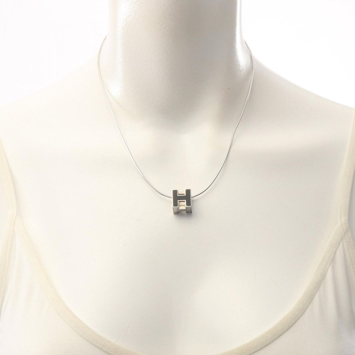 Hermes Necklace Cage d'H Cube Stainless Steel — view 5