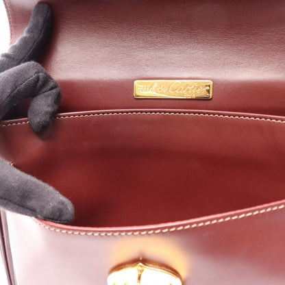 Cartier Shoulder Bag Must Line Bordeaux Leather — view 6