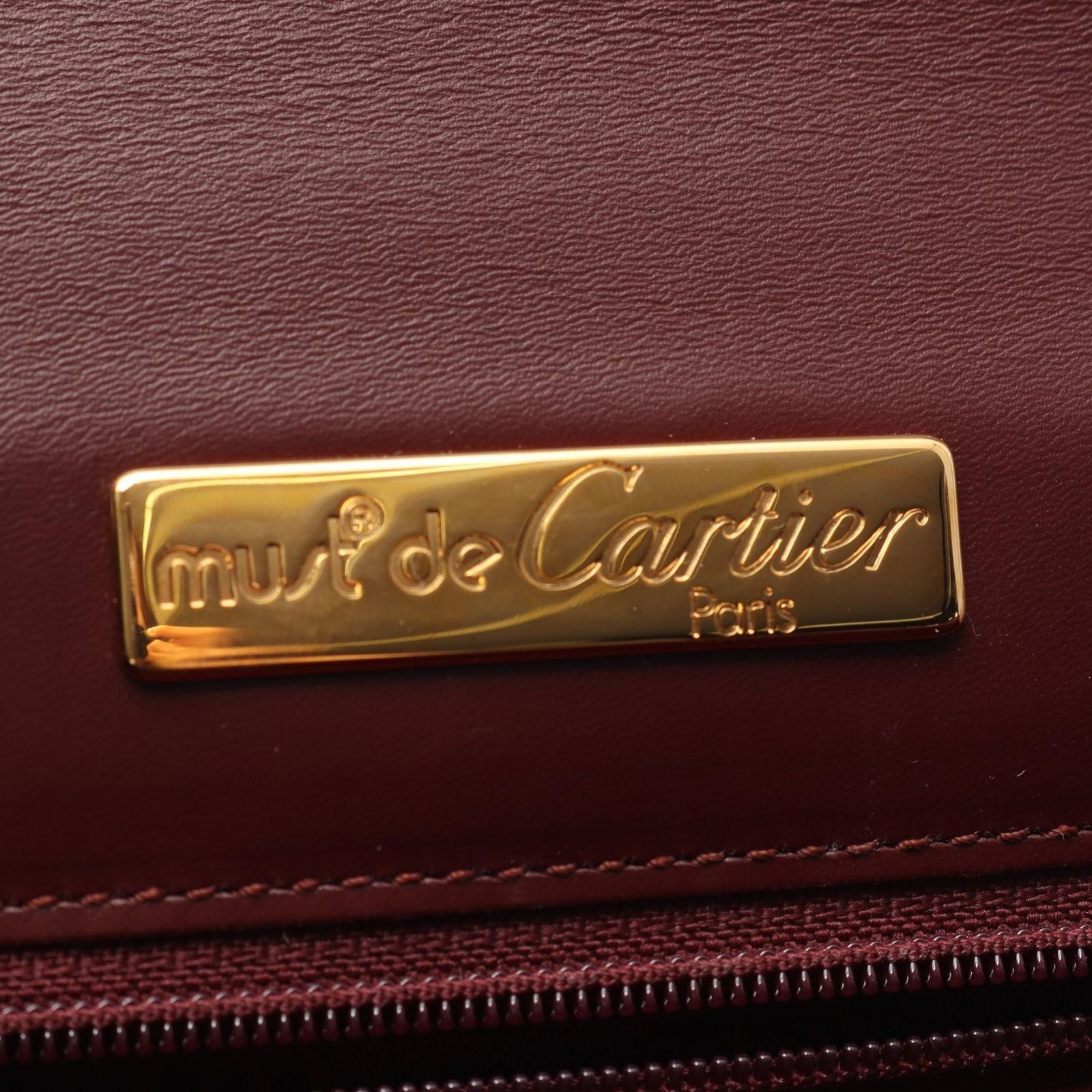 Cartier Shoulder Bag Must Line Bordeaux Leather — view 4