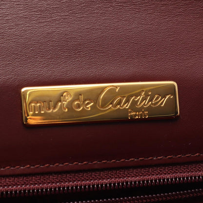Cartier Shoulder Bag Must Line Bordeaux Leather — view 4