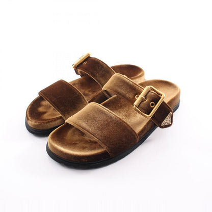 Prada Sandals Triangle Logo Fabric